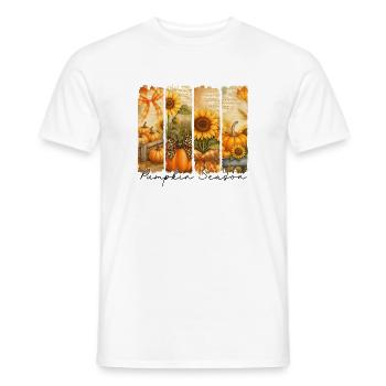Pumpkin Season Autumn Motif - Men's T-Shirt - white - Front - AI Model Male 178 dark (178cm)