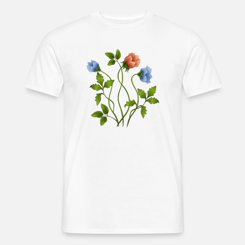 Blumen - Männer T-Shirt - Weiß