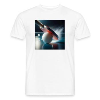 Sports, tennis de table - T-shirt homme - blanc - Devant - AI Model Male 178 dark (178cm)