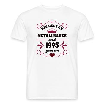 1995 Métallurgiste Anniversaire Collègue Construction Métallique - T-shirt homme - blanc - Devant - AI Model Male 178 dark (178cm)
