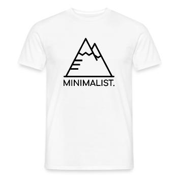 MINIMALIST. SCHWARZER BERG - Männer T-Shirt - Weiß - Vorne - AI Model Male 178 dark (178cm)