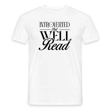 Introverted but Well Read - Men's T-Shirt - white - Front - AI Model Male 178 dark (178cm)