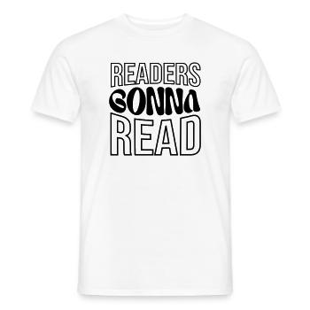 Readers Gonna Read - Men's T-Shirt - white - Front - AI Model Male 178 dark (178cm)