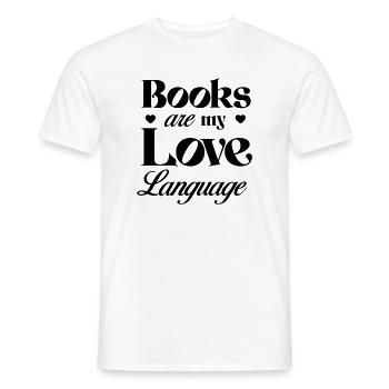 Le livre est mon langage d’amour - T-shirt homme - blanc - Devant - AI Model Male 178 dark (178cm)