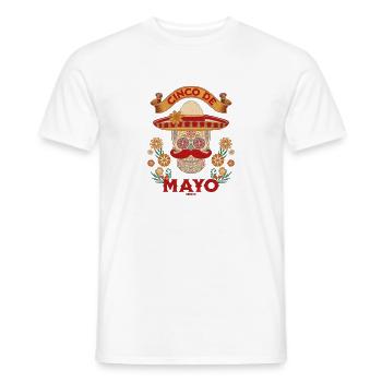 Cinco de Mayo Zuckerschädel Fiesta - Männer T-Shirt - Weiß - Vorne - AI Model Male 178 dark (178cm)