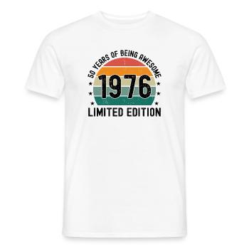 50 Years Of Being Awesome 1976 Limited Edition - Men's T-Shirt - white - Front - AI Model Male 178 dark (178cm)