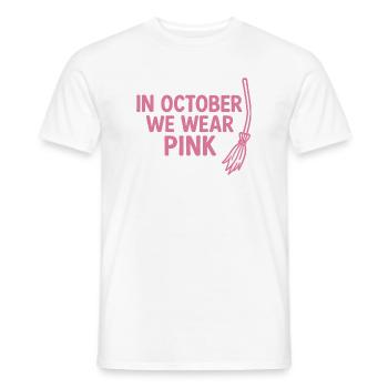 In October We Wear Pink - Männer T-Shirt - Weiß - Vorne - AI Model Male 178 dark (178cm)