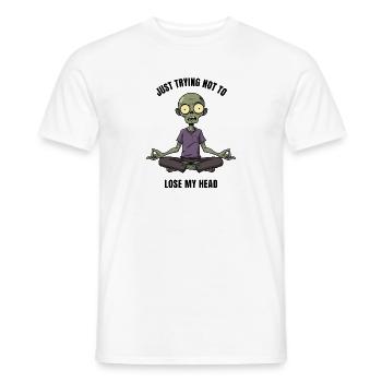 Zombie Zen im Lotussitz Meditation - Männer T-Shirt - Weiß - Vorne - AI Model Male 178 dark (178cm)
