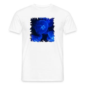 Magie sous-marine des méduses néons - T-shirt homme - blanc - Devant - AI Model Male 178 dark (178cm)