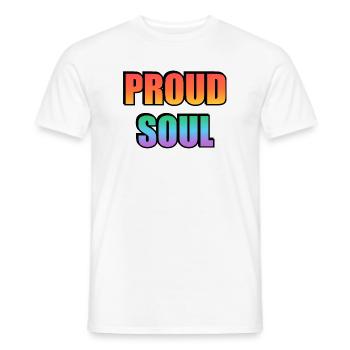 Proud Soul Gradient Typography - Men's T-Shirt - white - Front - AI Model Male 178 dark (178cm)
