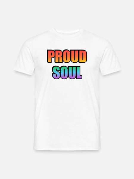 Proud Soul Gradient Typography - Men's T-Shirt - white