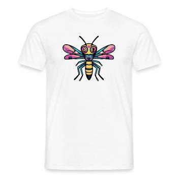 Libellule Halloween Bande dessinée drôle - T-shirt homme - blanc - Devant - AI Model Male 178 dark (178cm)