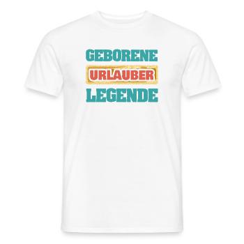 Cadeau pour les vacanciers - T-shirt homme - blanc - Devant - AI Model Male 178 dark (178cm)