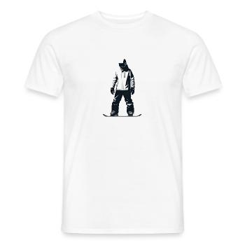 Snowboarder - Cool Silhouette Logo - T-shirt homme - blanc - Devant - AI Model Male 178 dark (178cm)