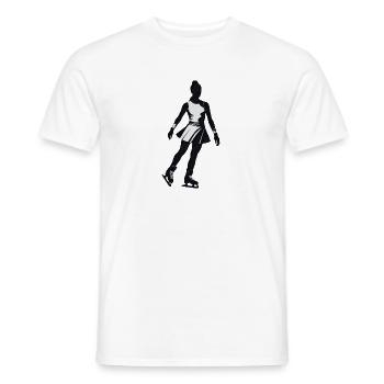 Eis Figure Skater - Cool Silhouette Logo - T-shirt homme - blanc - Devant - AI Model Male 178 dark (178cm)