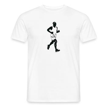 Runner - Cool Silhouette Logo - Men's T-Shirt - white - Front - AI Model Male 178 dark (178cm)