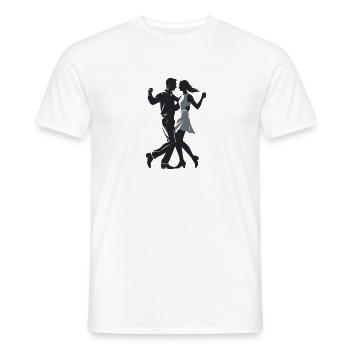 Couple dansant - Logo Cool Silhouette - T-shirt homme - blanc - Devant - AI Model Male 178 dark (178cm)