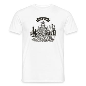 Sir Plus Knight Funny Renaissance Faire Men LARP - Männer T-Shirt - Weiß - Vorne - AI Model Male 178 dark (178cm)