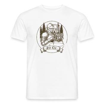 Sir Cle Knight Funny Renaissance Faire Men LARP - Männer T-Shirt - Weiß - Vorne - AI Model Male 178 dark (178cm)
