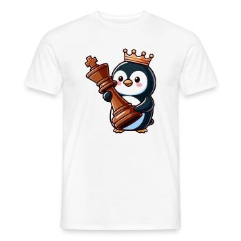 Sød Pingvin Skak Brikke Dam Konge Tegneserie Spil - Mænd T-shirt - hvid - Foran - AI Model Male 178 dark (178cm)