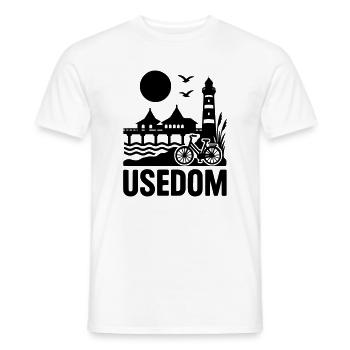 Usedom Island - Men's T-Shirt - white - Front - AI Model Male 178 dark (178cm)