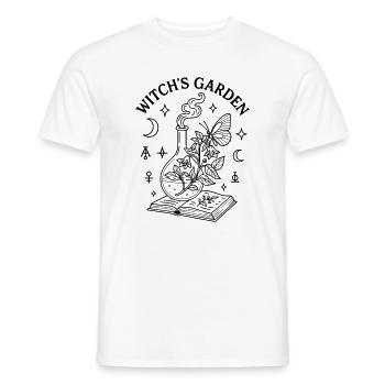 Spell Witch Book Garden - Men's T-Shirt - white - Front - AI Model Male 178 dark (178cm)