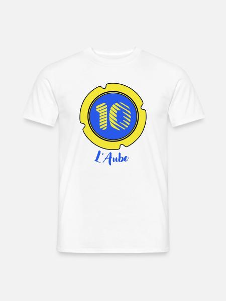 Logo of the Aube department 10 - Men's T-Shirt - white