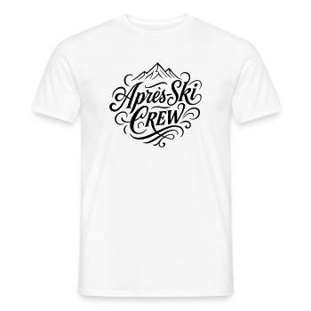 L’équipage APRÈS Ski - T-shirt homme - blanc - Devant - AI Model Male 178 dark (178cm)