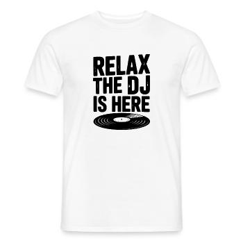 Détendez-vous Le DJ est là - T-shirt homme - blanc - Devant - AI Model Male 178 dark (178cm)