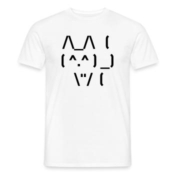 Süße Katze ASCII - Männer T-Shirt - Weiß - Vorne - AI Model Male 178 dark (178cm)