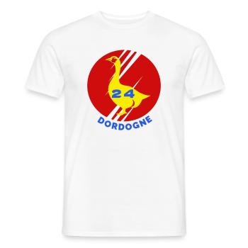 Dordogne 24 - T-shirt homme - blanc - Devant - AI Model Male 178 dark (178cm)