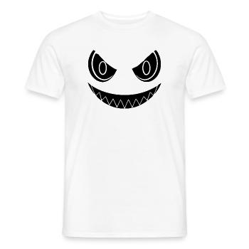 Böses Lächeln Halloween - Männer T-Shirt - Weiß - Vorne - AI Model Male 178 dark (178cm)