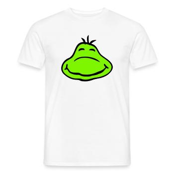 Frosch Kröte lächelt lustig Comic glücklich süß - Männer T-Shirt - Weiß - Vorne - AI Model Male 178 dark (178cm)
