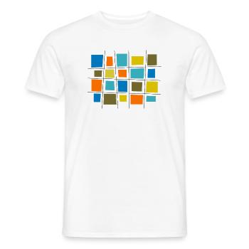 Farbiges Patchwork von Cean - Männer T-Shirt - Weiß - Vorne - AI Model Male 178 dark (178cm)