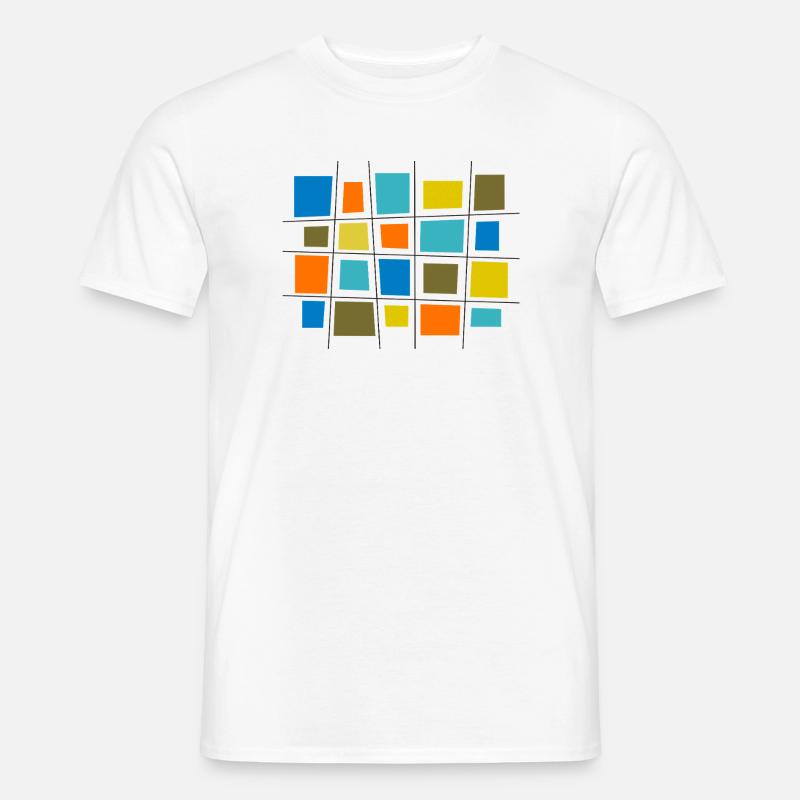 Farbiges Patchwork von Cean - Männer T-Shirt - Weiß