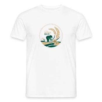 Thai Jasmine Rice Logo Organic - Men's T-Shirt - white - Front - AI Model Male 178 dark (178cm)
