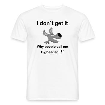 Graue Cartoon Hundeschnauze - Männer T-Shirt - Weiß - Vorne - AI Model Male 178 dark (178cm)