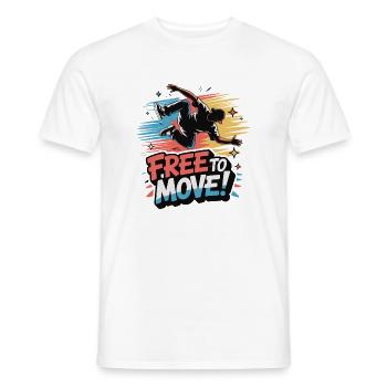 Frei bewegender Tanz Burst - Männer T-Shirt - Weiß - Vorne - AI Model Male 178 dark (178cm)