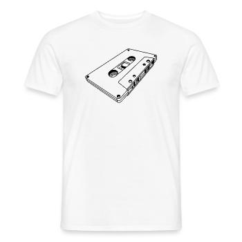 Cassette Oblique Retro – Music Mixtape Design - T-shirt homme - blanc - Devant - AI Model Male 178 dark (178cm)