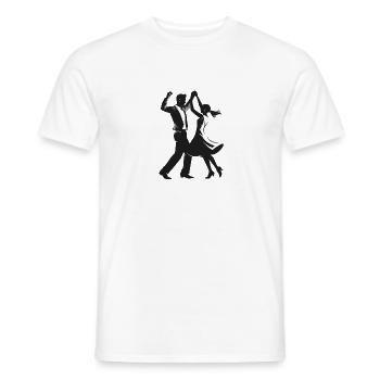 Couple dansant - Logo Cool Silhouette - T-shirt homme - blanc - Devant - AI Model Male 178 dark (178cm)