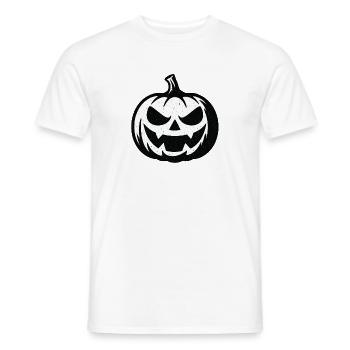 Grim Halloween Pumpkin - Men's T-Shirt - white - Front - AI Model Male 178 dark (178cm)