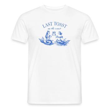 Dernier toast sur la côte - bachelorette disant - T-shirt homme - blanc - Devant - AI Model Male 178 dark (178cm)