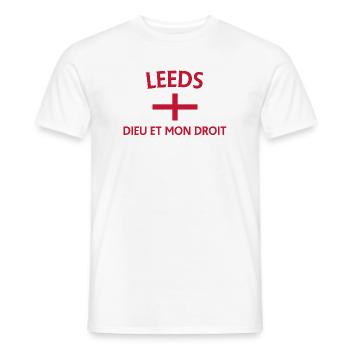 Leeds France Motif T shirt - Men's T-Shirt - white - Front - AI Model Male 178 dark (178cm)