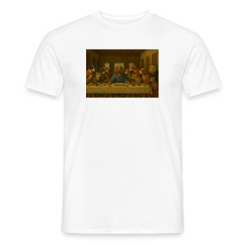 Chiens Cène - T-shirt homme - blanc - Devant - AI Model Male 178 dark (178cm)