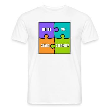 VEREINT SIND WIR STÄRKER - Männer T-Shirt - Weiß - Vorne - AI Model Male 178 dark (178cm)