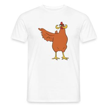 No Chicken Here - Men's T-Shirt - white - Front - AI Model Male 178 dark (178cm)