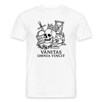 Memento Mori Vanitas Omni Vincit - Männer T-Shirt - Weiß - Vorne - AI Model Male 178 dark (178cm)