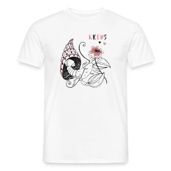 Signe du zodiaque Cancer - T-shirt homme - blanc - Devant - AI Model Male 178 dark (178cm)