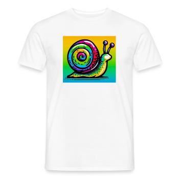 Escargot - T-shirt homme - blanc - Devant - AI Model Male 178 dark (178cm)