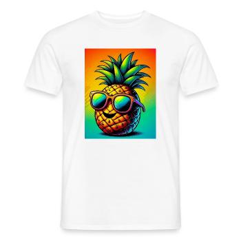 Pineapple - Men's T-Shirt - white - Front - AI Model Male 178 dark (178cm)